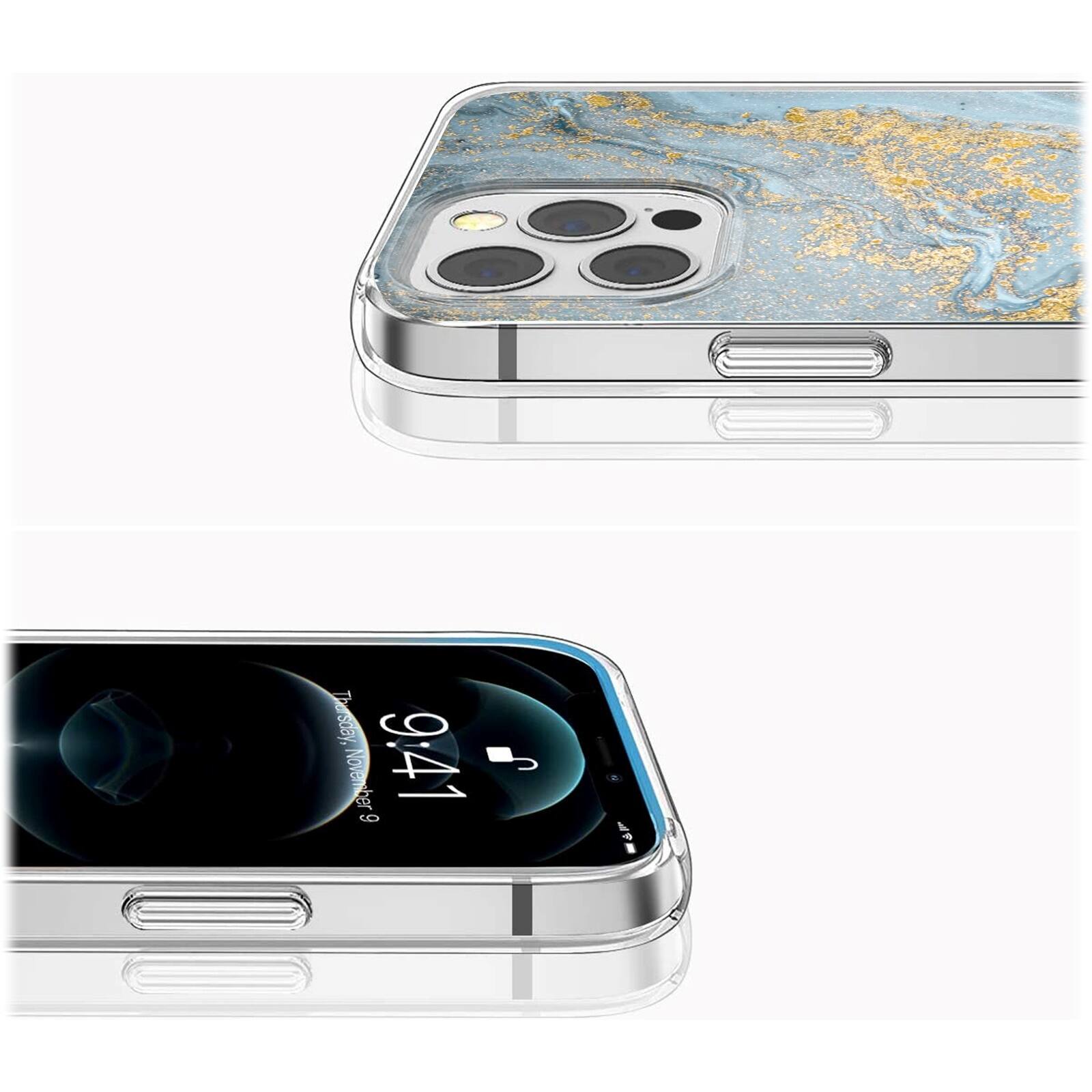 Alt View 13. SaharaCase - Marble Series Case for Apple iPhone 14 Pro Max - Blue Marble.