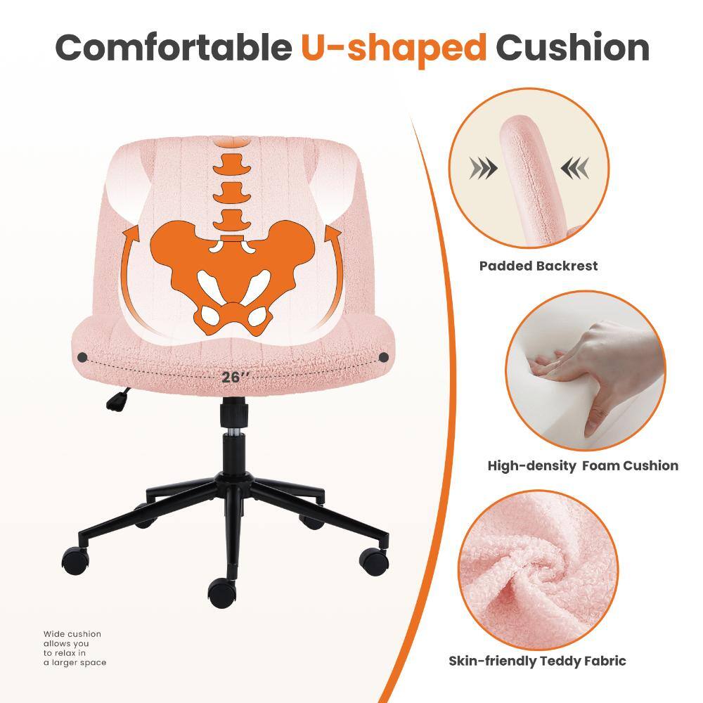 Comfortable U-shaped Cushion  
Padded Backrest  
26" High-density Foam Cushion  
Wide cushion allows you to relax in a larger space  
Skin-friendly Teddy Fabric