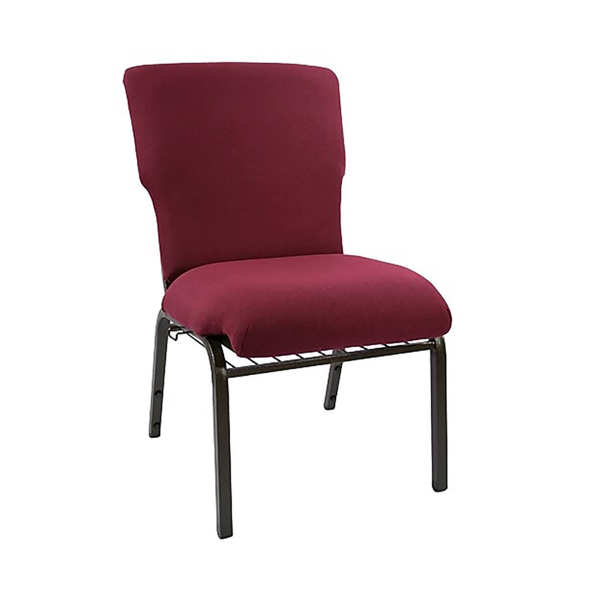 Front. Flash Furniture - Flash Furniture Advantage Church Chair, Maroon (EPCHT104) - Maroon Fabric/Gold Vein Frame.
