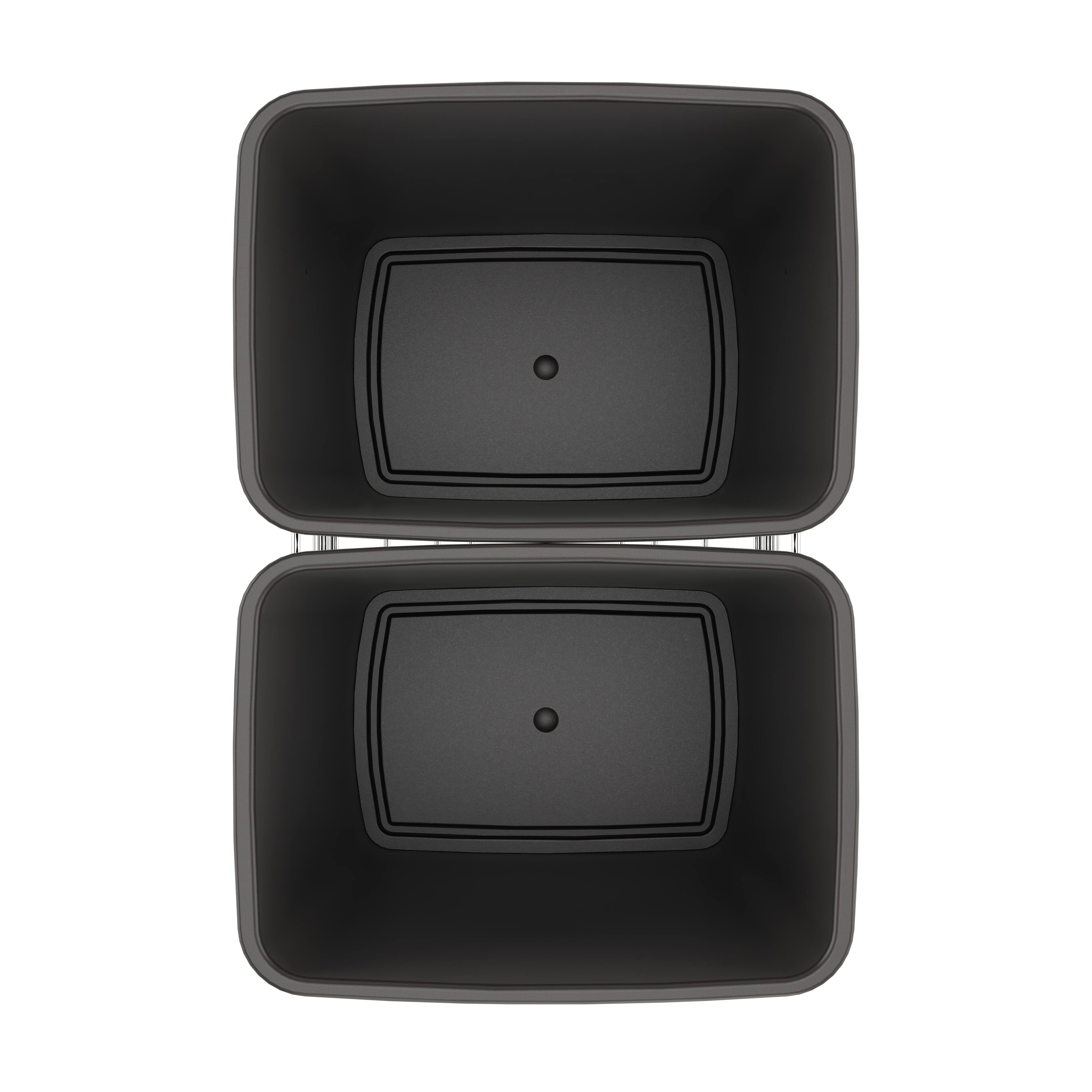 Alt View 8. Rev-A-Shelf - Rev-A-Shelf Double Pullout Trash Can 35 qt. for Kitchen, Gray, RV-18KD-13C-S - Orion Gray.