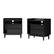 Angle. Walker Edison - Boho Solid Wood Nightstand (set of 2) - Black.