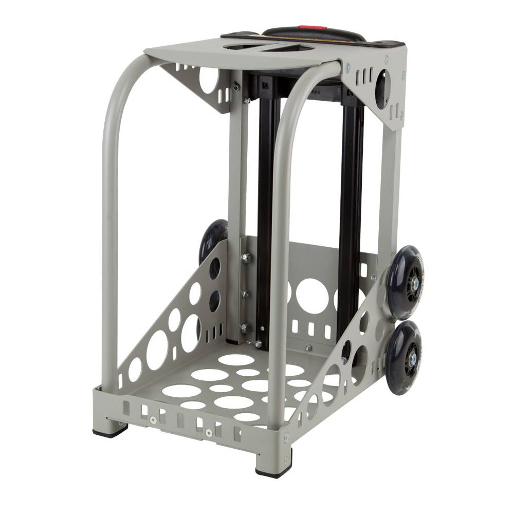 Angle. Zuca - Zuca Velvet Rain Sport Insert Bag and Gray Frame with Flashing Wheels - Gray.