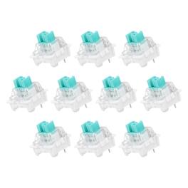Unique Bargains - 10pcs Keyboard Switches (3-Pin 65gf) Dustproof Pre-Lubed Tactile Linear Switch Replacement for MX Mechanical Keyboard - Green