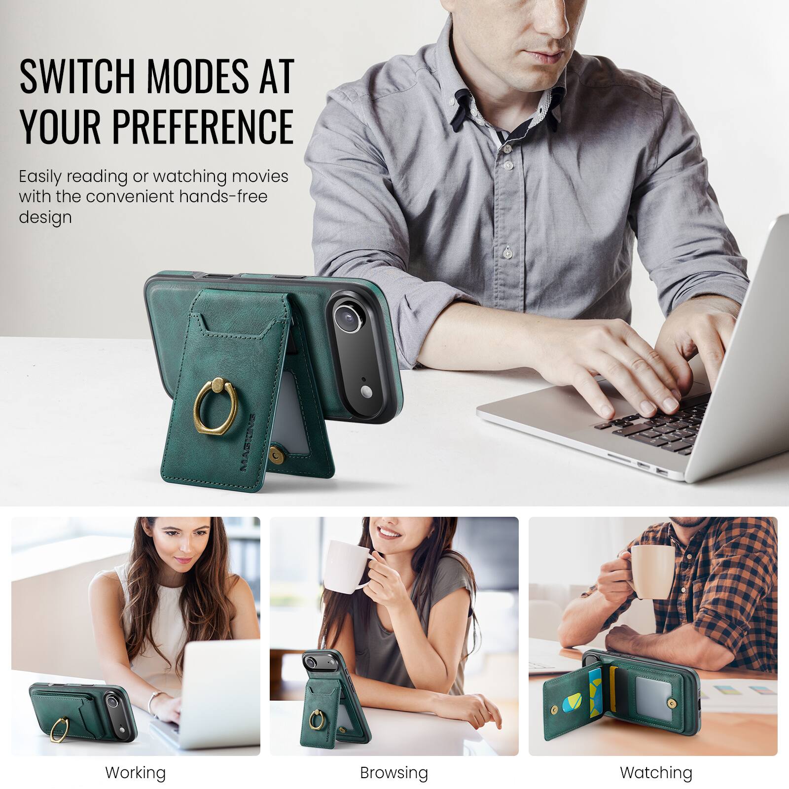 SWITCH MODES AT YOUR PREFERENCE

Easily reading or watching movies with the convenient hands-free design

Working
Browsing
Watching