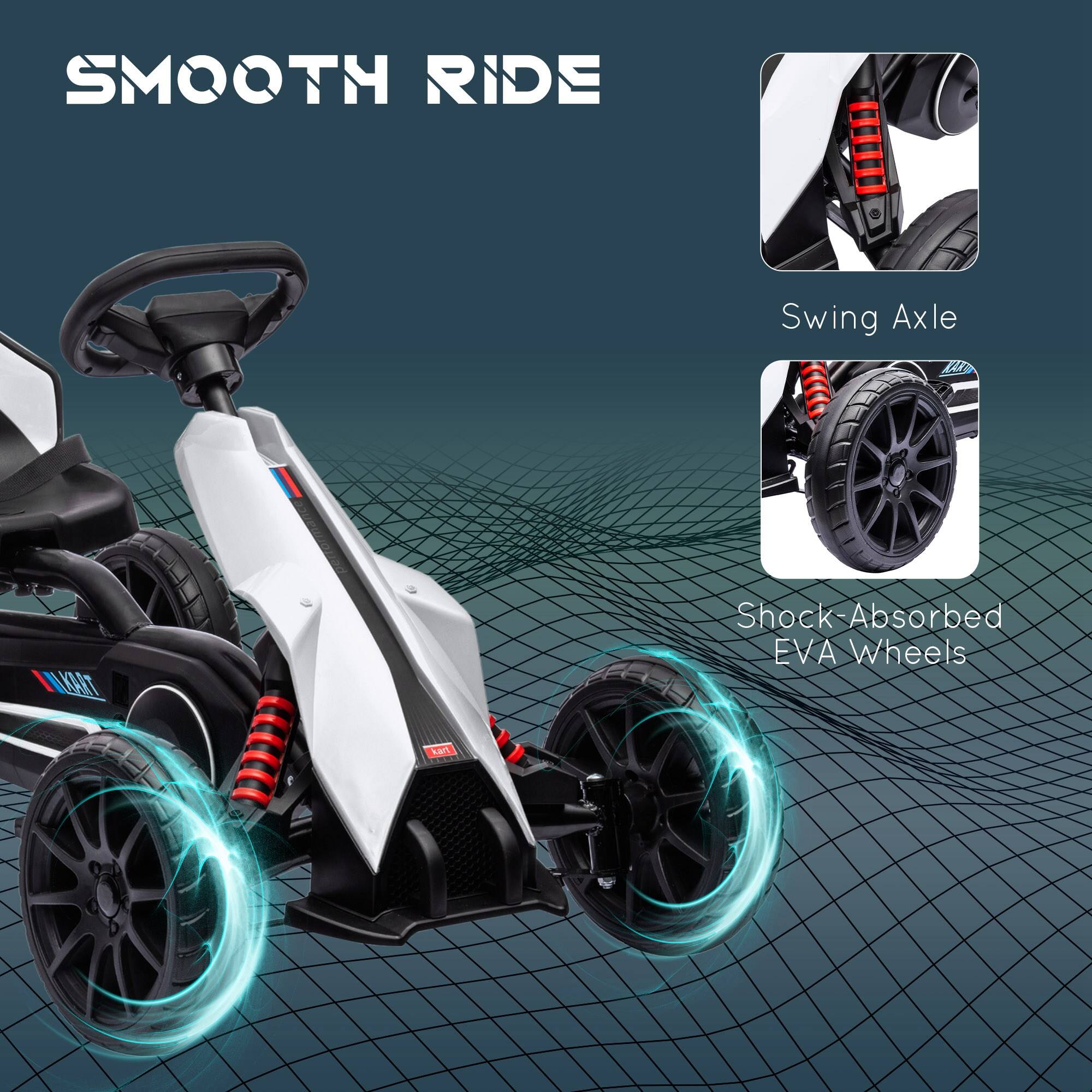SMOOTH RIDE

Swing Axle

Shock-Absorbed EVA Wheels
