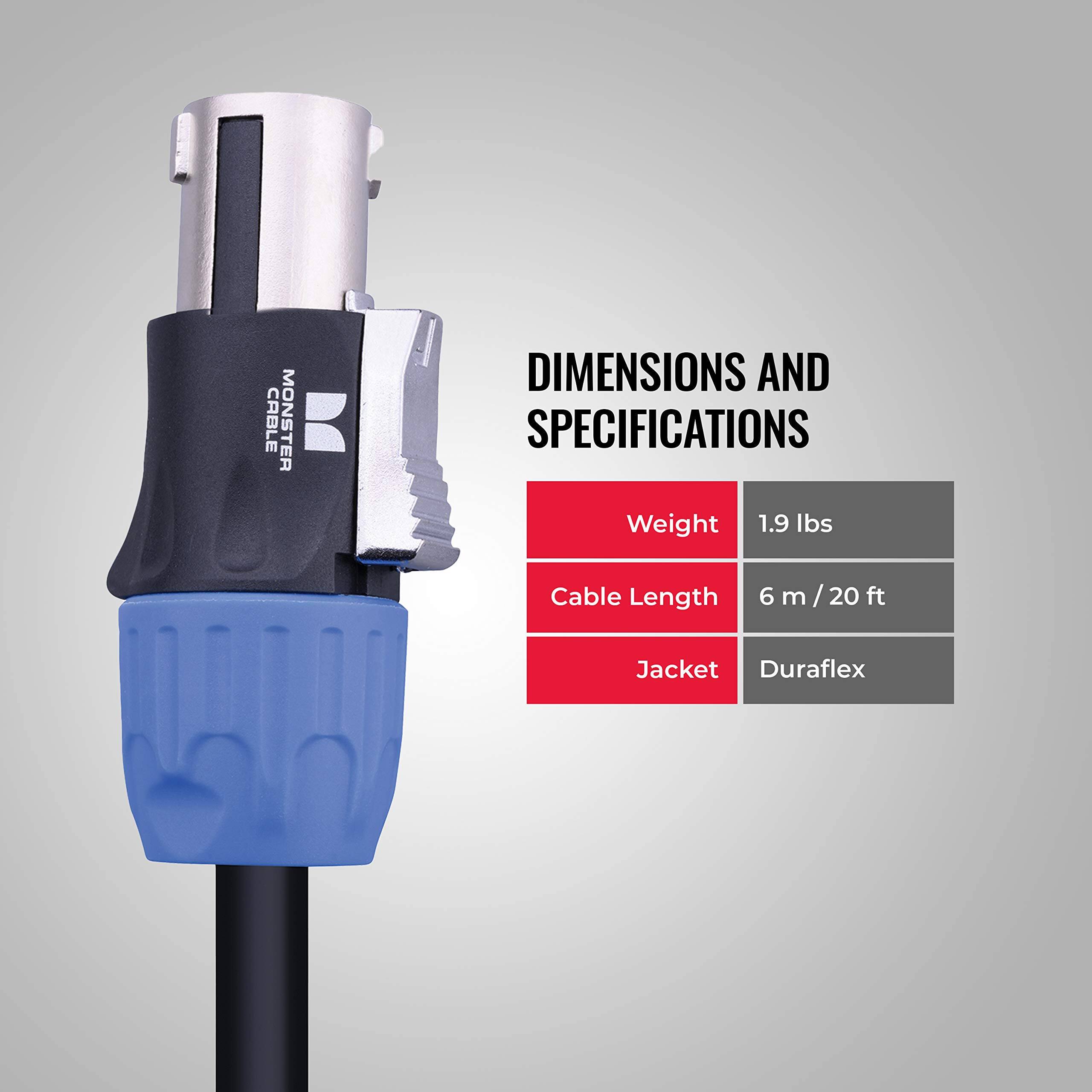 CABLE MONSTER DIMENSIONS AND SPECIFICATIONS

- Weight: 1.9 lbs
- Cable Length: 6 m / 20 ft
- Jacket: Duraflex
