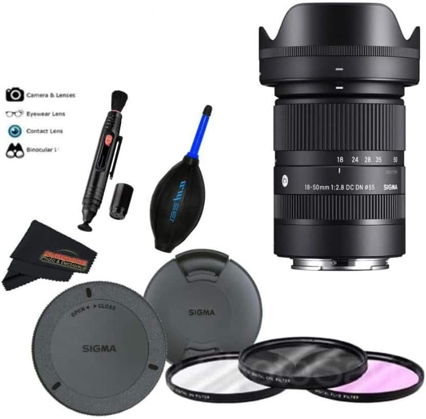 Sigma - 18-50mm f2.8 DC DN Contemporary Lens for Sony E Bundle - Black price history on PriceWatchPro