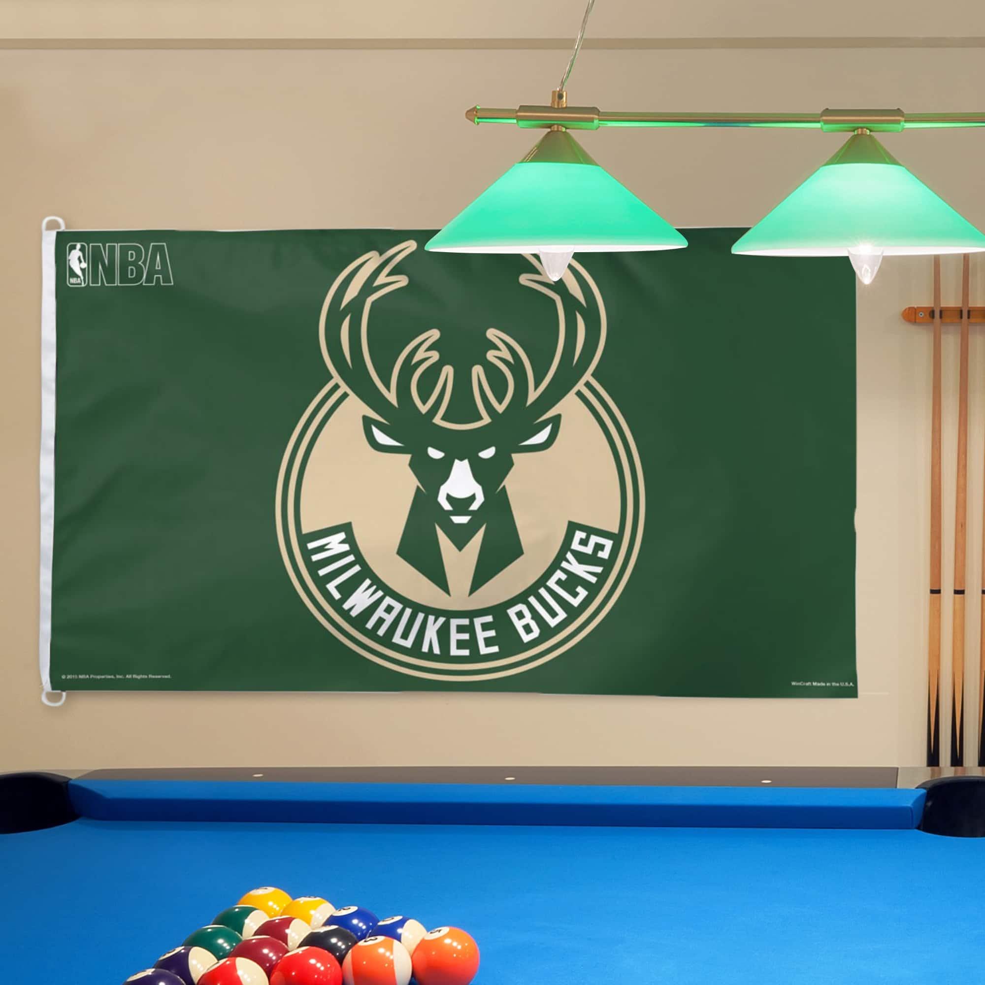 WinCraft - Milwaukee Bucks Deluxe 3' x 5' One-Sided Flag - Multicolor