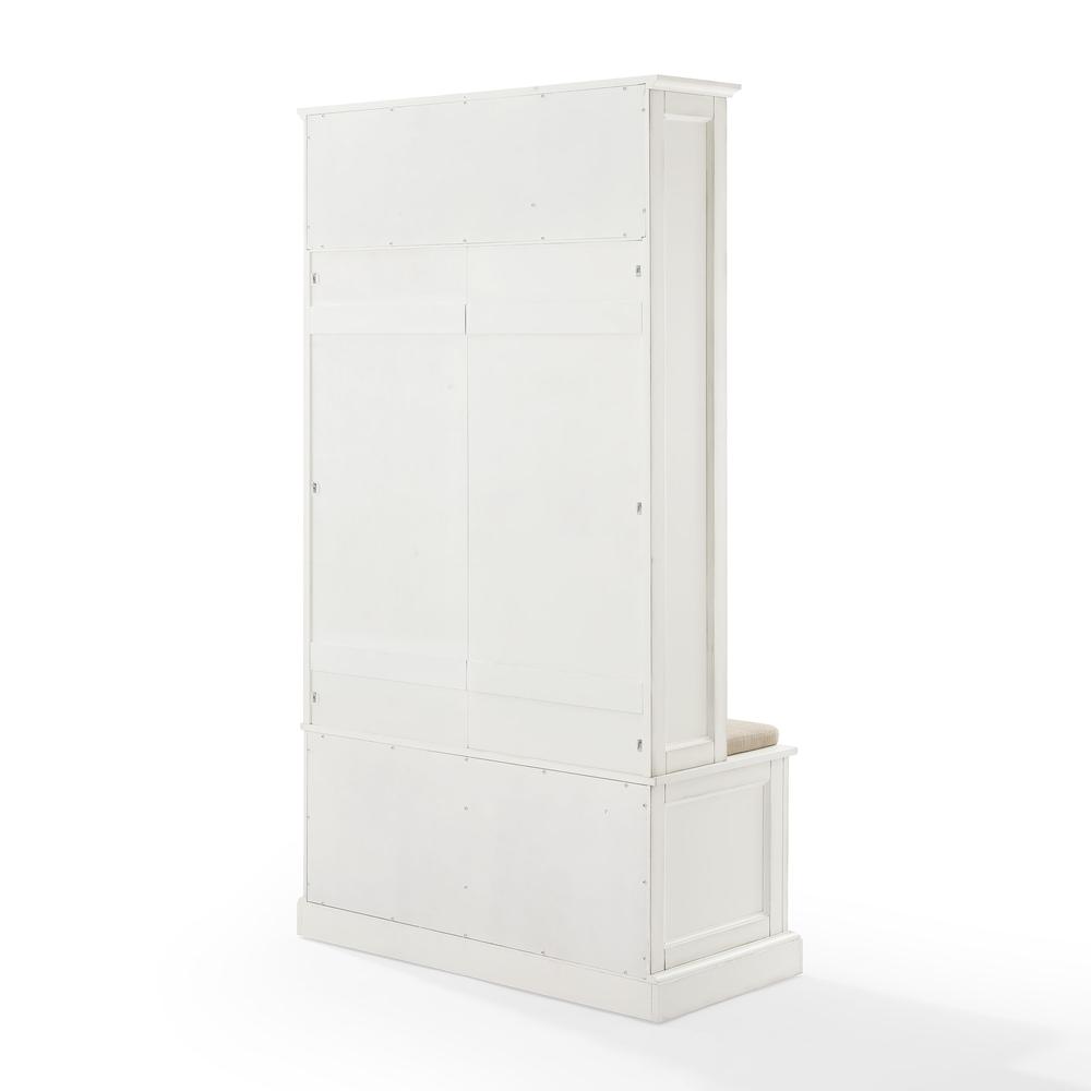 Alt View 1. Crosley Furniture - Holbrook Hall Tree - Distressed White.