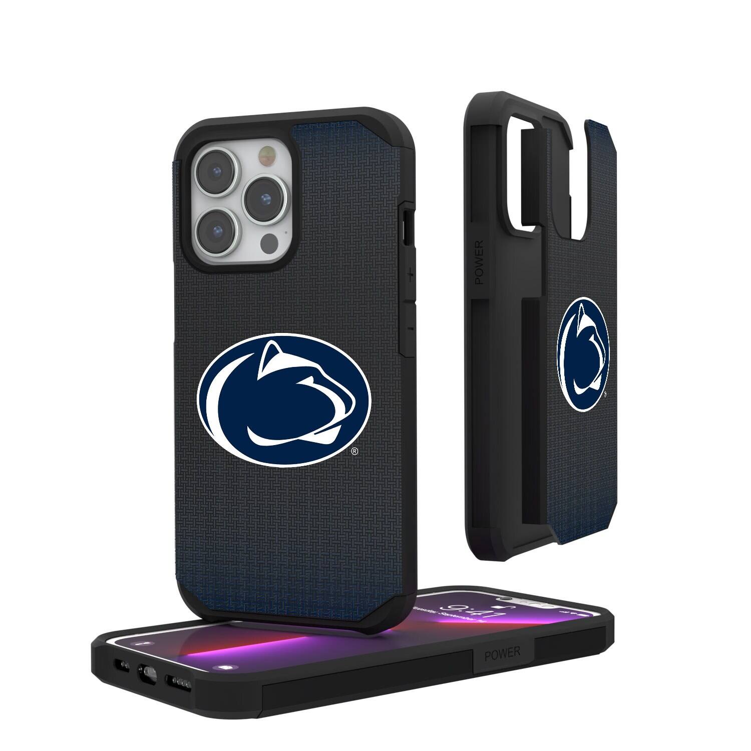 Keyscaper - NCAA - Penn State Nittany Lions Linen Logo iPhone Rugged Case - 15 Pro - Black price history on PriceWatchPro