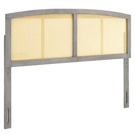 Halcyon Cane Queen Headboard by Modway - Gray