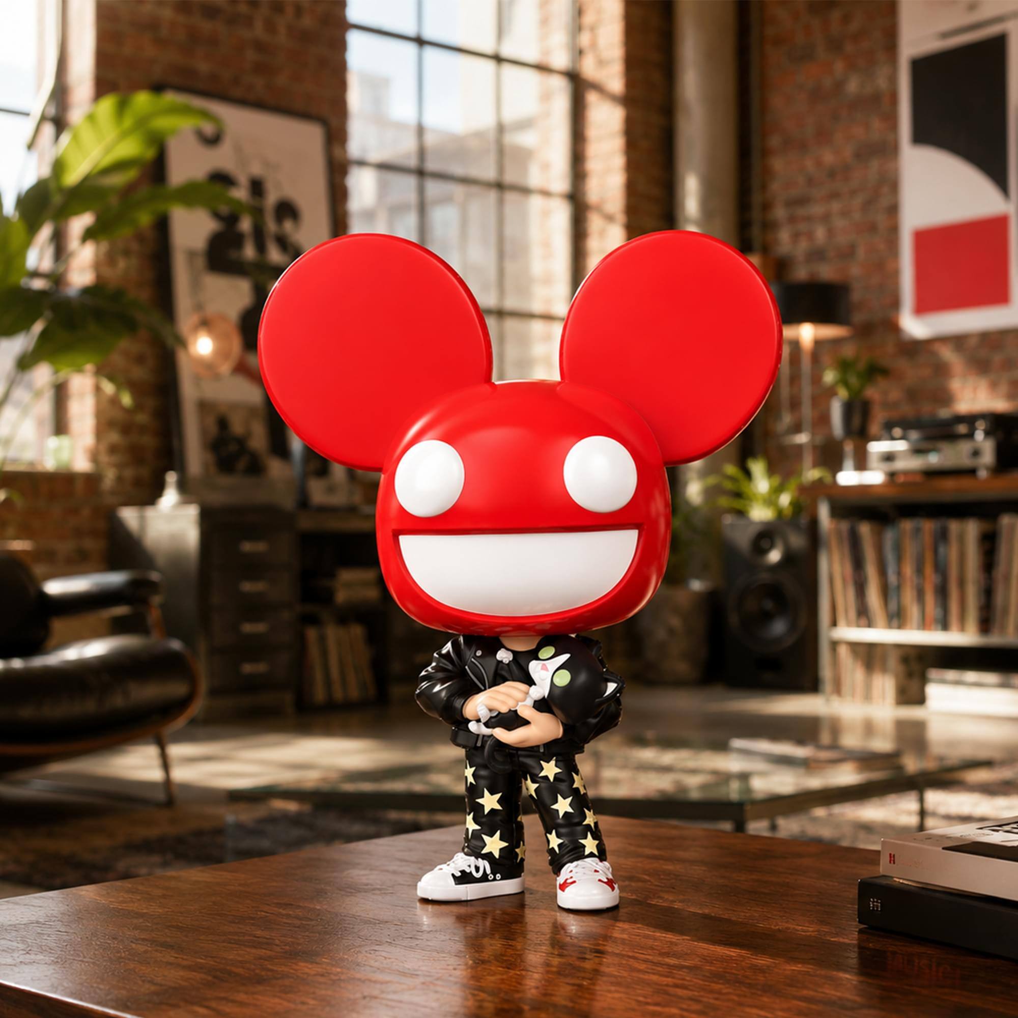 Alt View 2. Funko - Deadmau5 Funko POP Rocks | Deadmau5 With Cat - Red.