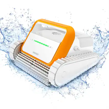 Front. SMOROBOT - SMOROBOT (2023) Tank X11 Cordless Rechargeable Robotic Swimming Pool Cleaner - White.