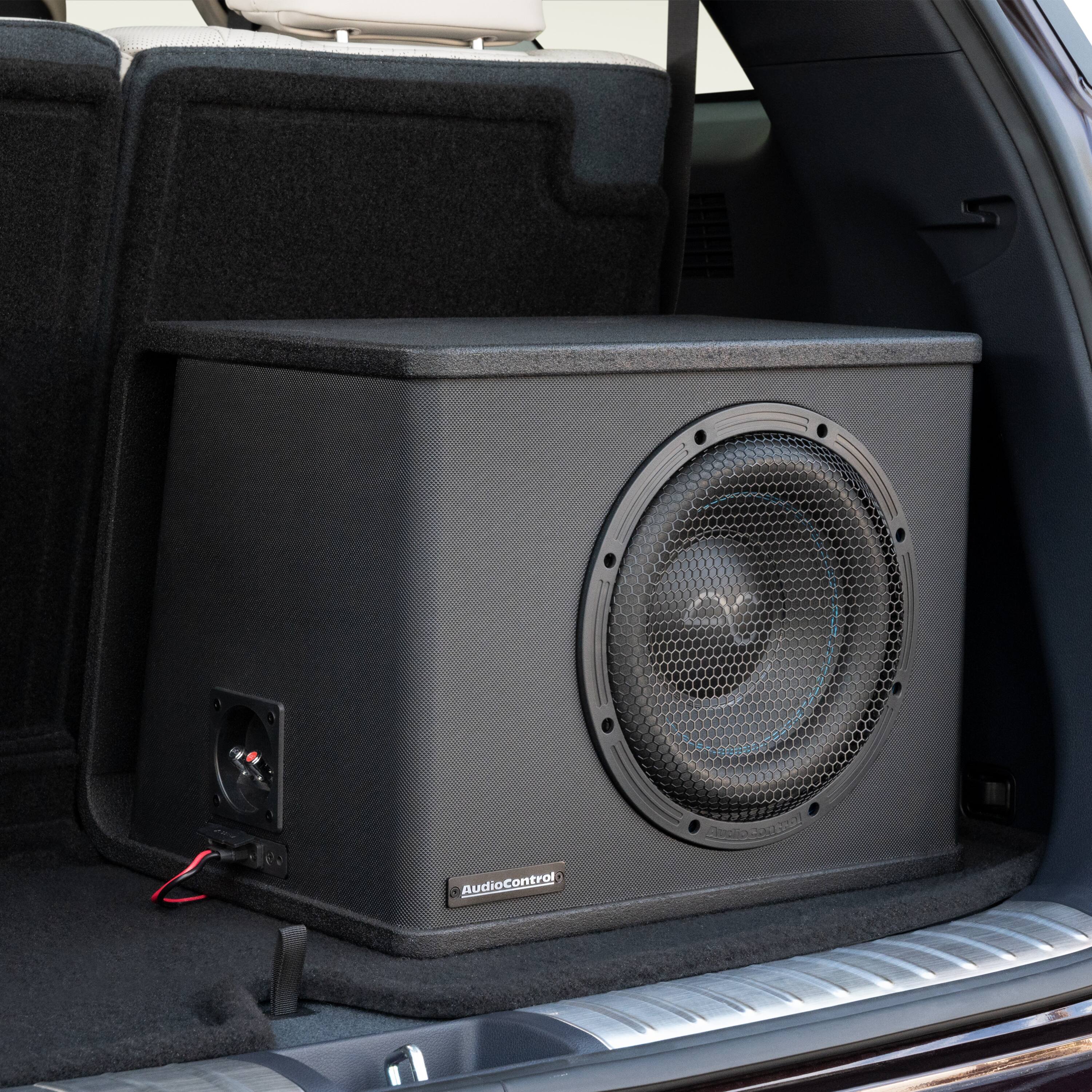 Alt View 22. AudioControl - Spike Series 10” Single-Voice-Coil 2-Ohm Loaded Vented Subwoofer Enclosure - Black.