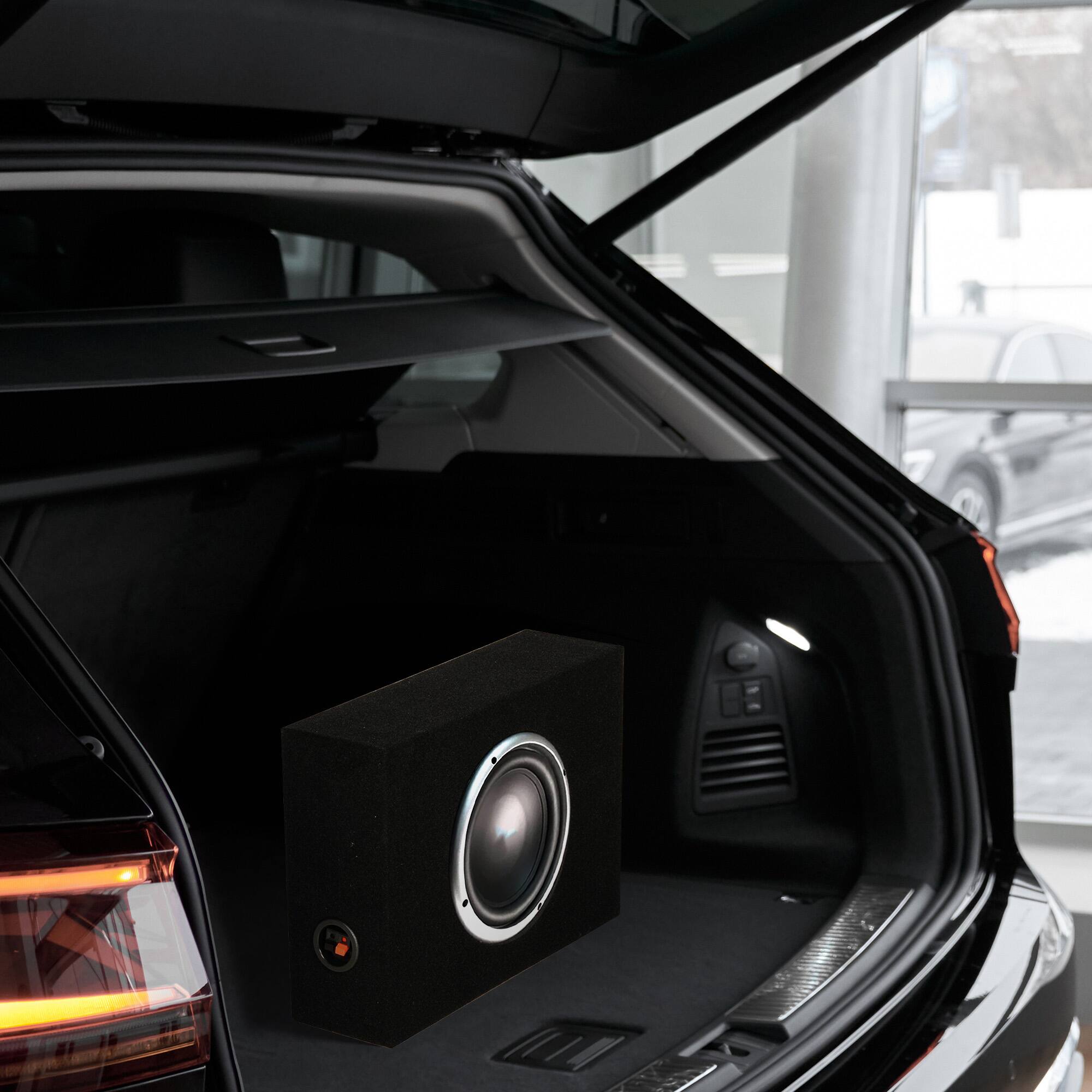 Alt View 2. QPower - Q Power Shallow Single 12 In Sealed MDF Truck Subwoofer Enclosure Box, Charcoal - Charcoal Gray.