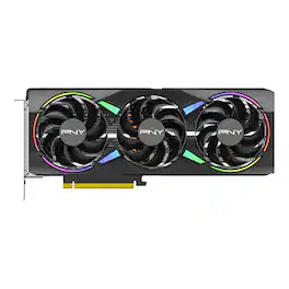PNY - GeForce RTX 5070 Ti 16GB ARGB OC GDDR7 PCI Express 5.0 Graphics Card with Triple Fan - Black