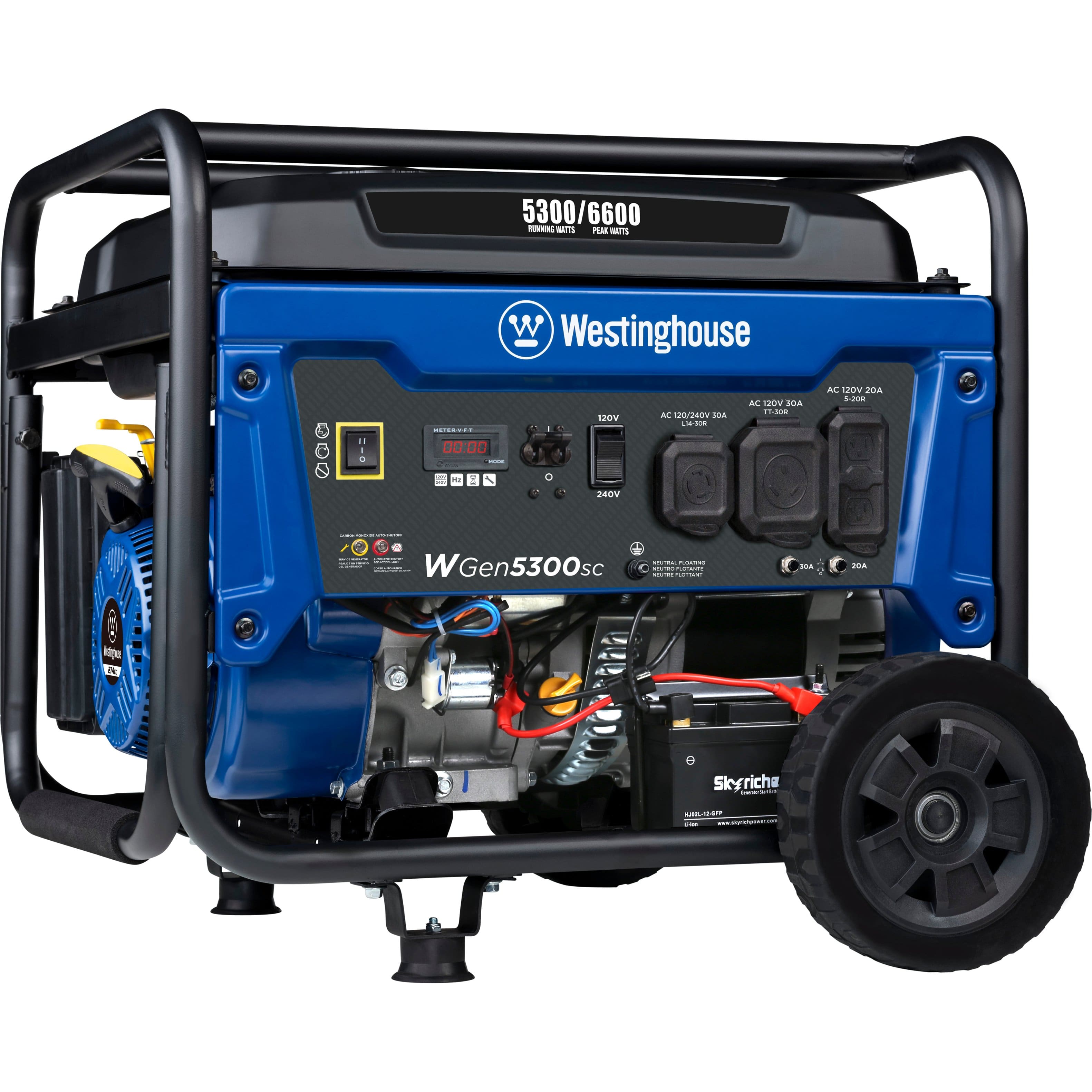 5300/6600 -N min Ha - W Westinghouse : Ne N n ALA das AL ArV SIA Co- AC VO 2UA d2 + 00:00 : - I 1 240V I ee e : WGen5300sc adidaa i : ens - 0 200 kpe a Skyriche - MSE i n