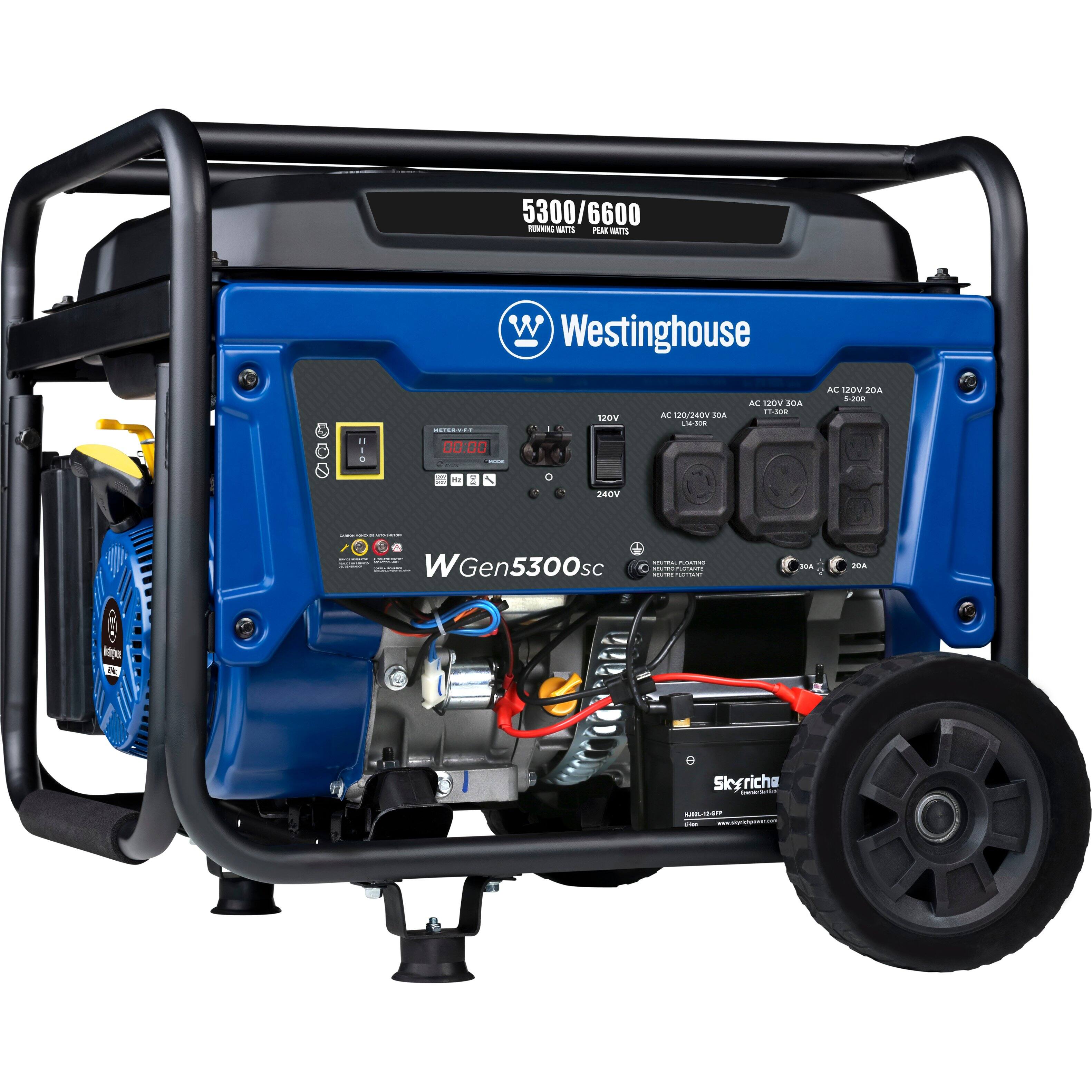5300/6600 -N min Ha - W Westinghouse : Ne N n ALA das AL ArV SIA Co- AC VO 2UA d2 + 00:00 : - I 1 240V I ee e : WGen5300sc adidaa i : ens - 0 200 kpe a Skyriche - MSE i n
