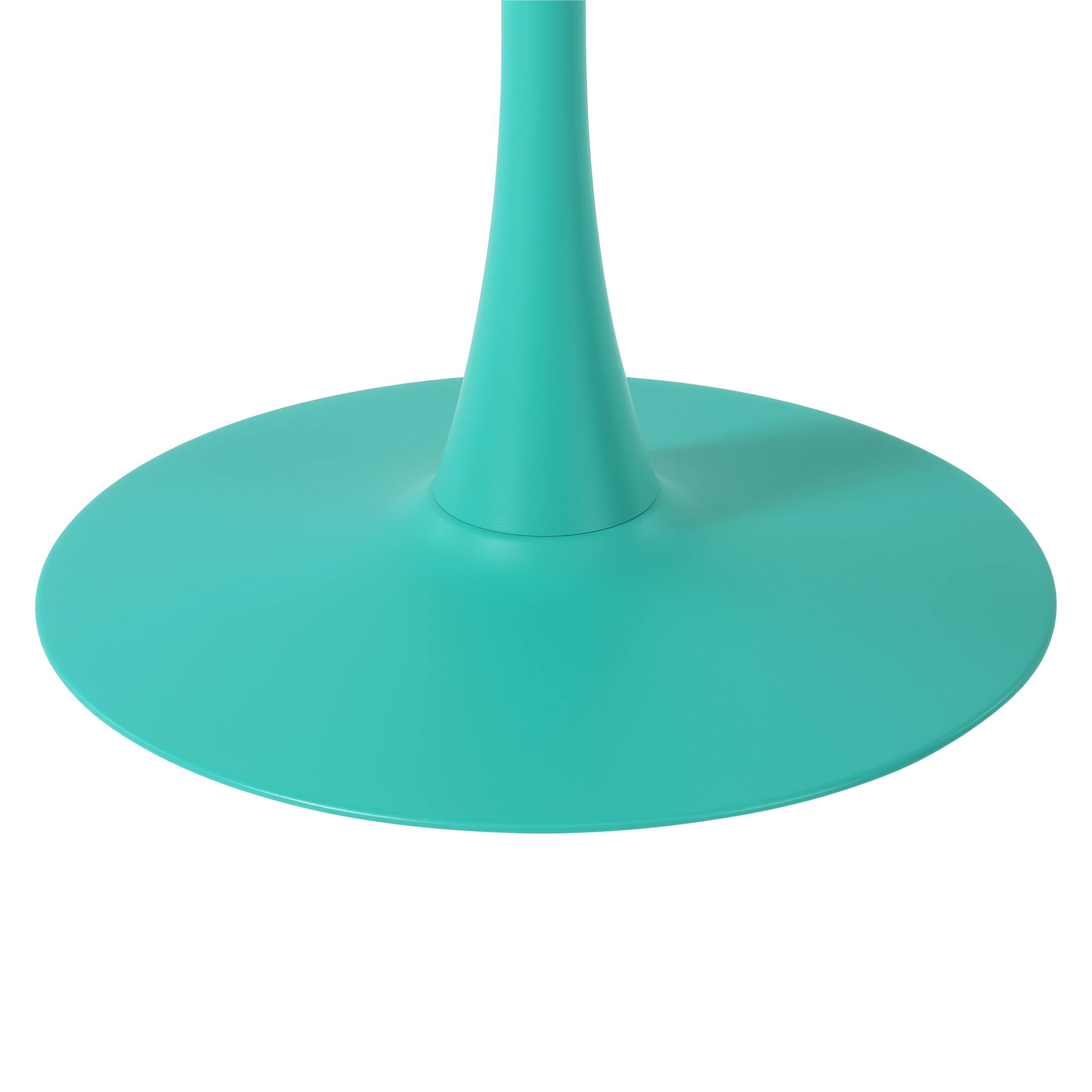 Alt View 1. WestinTrends - WestinTrends Playa 31.5" Round Outdoor Indoor Metal Cocktail Dining Table - Turquoise.