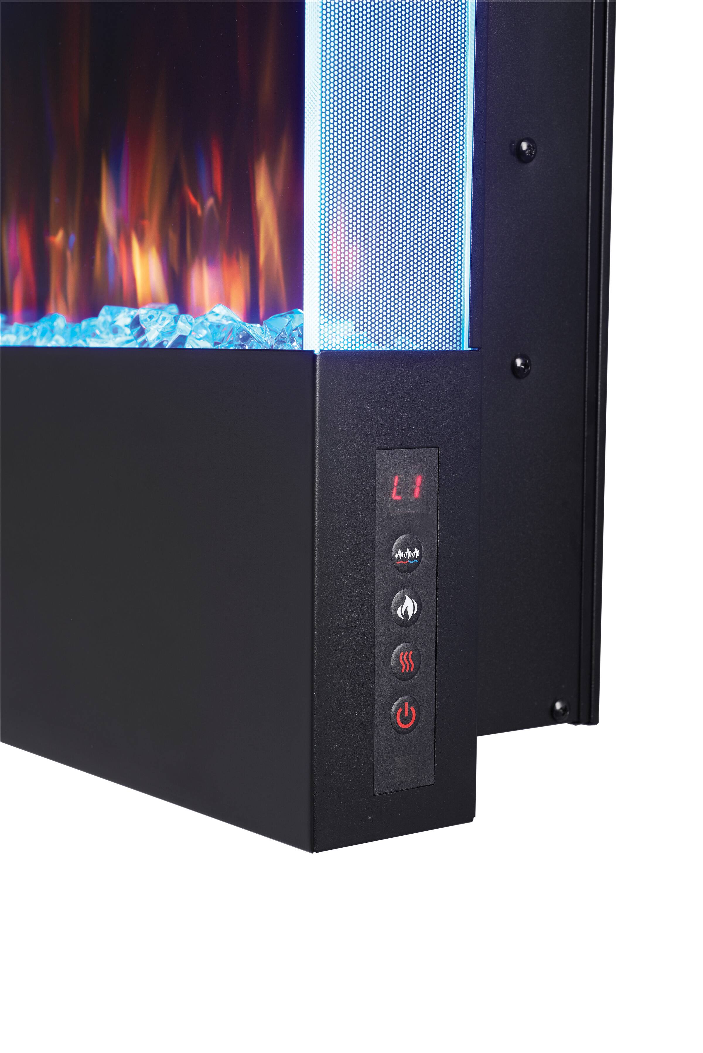 Alt View 13. Napoleon - Allure Vertical 38-Inch Wall-Hanging Electric Fireplace - Black.