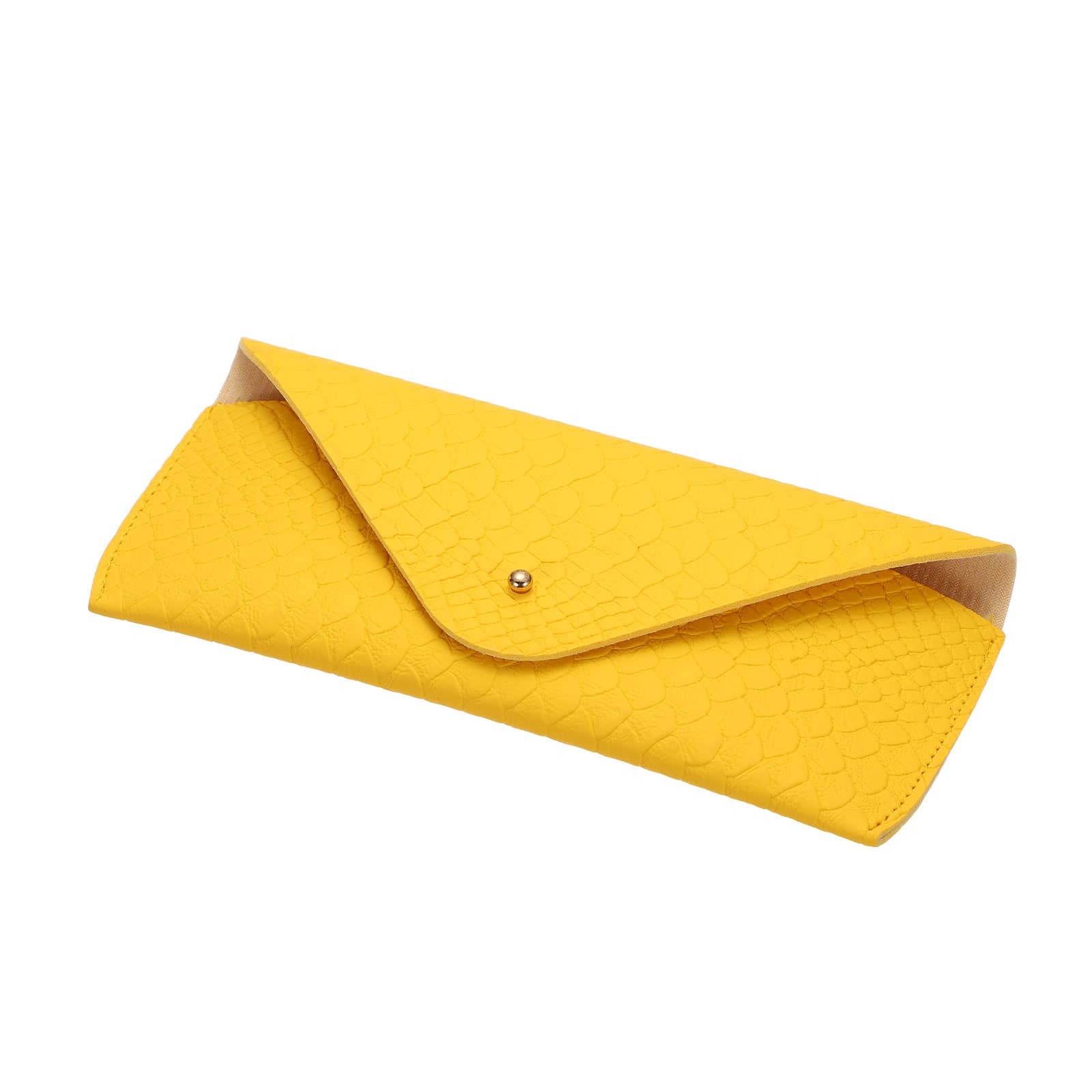 Unique Bargains - Leather Glasses Case, Soft Sunglass Pouch w/ Microfiber, Portable Eyeglass Storage Bag for Women & Men - Yellow price history on PriceWatchPro