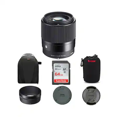 Sigma 30mm f/1.4 DC DN Contemporary Lens for Canon EF M with Sigma 30mm f/1.4 DC DN Contemporary Lens for Canon EF M with