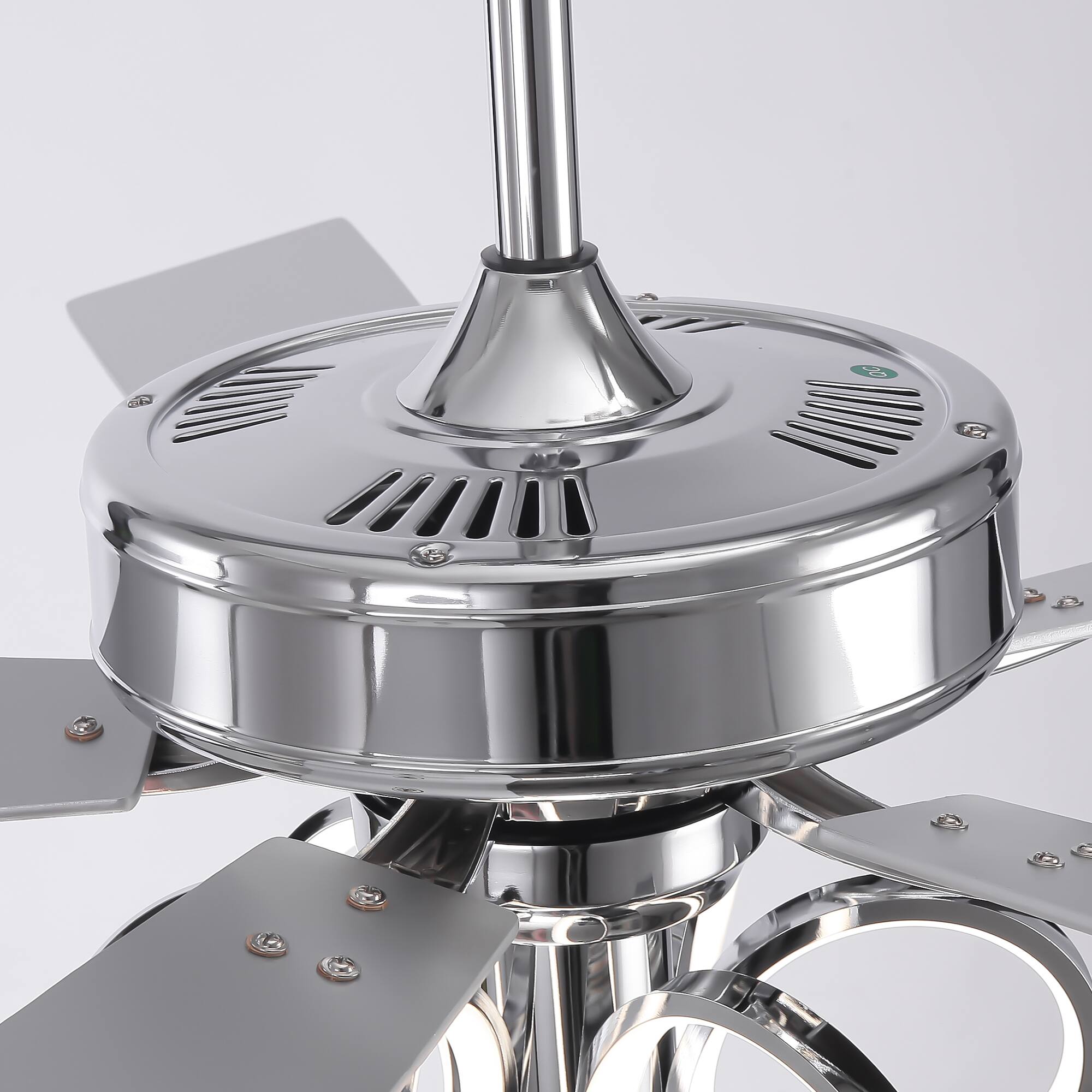 Alt View 9. Parrot Uncle - 52-inch Modern Chrome Indoor LED Ceiling Fan with Remote Control - Chrome.