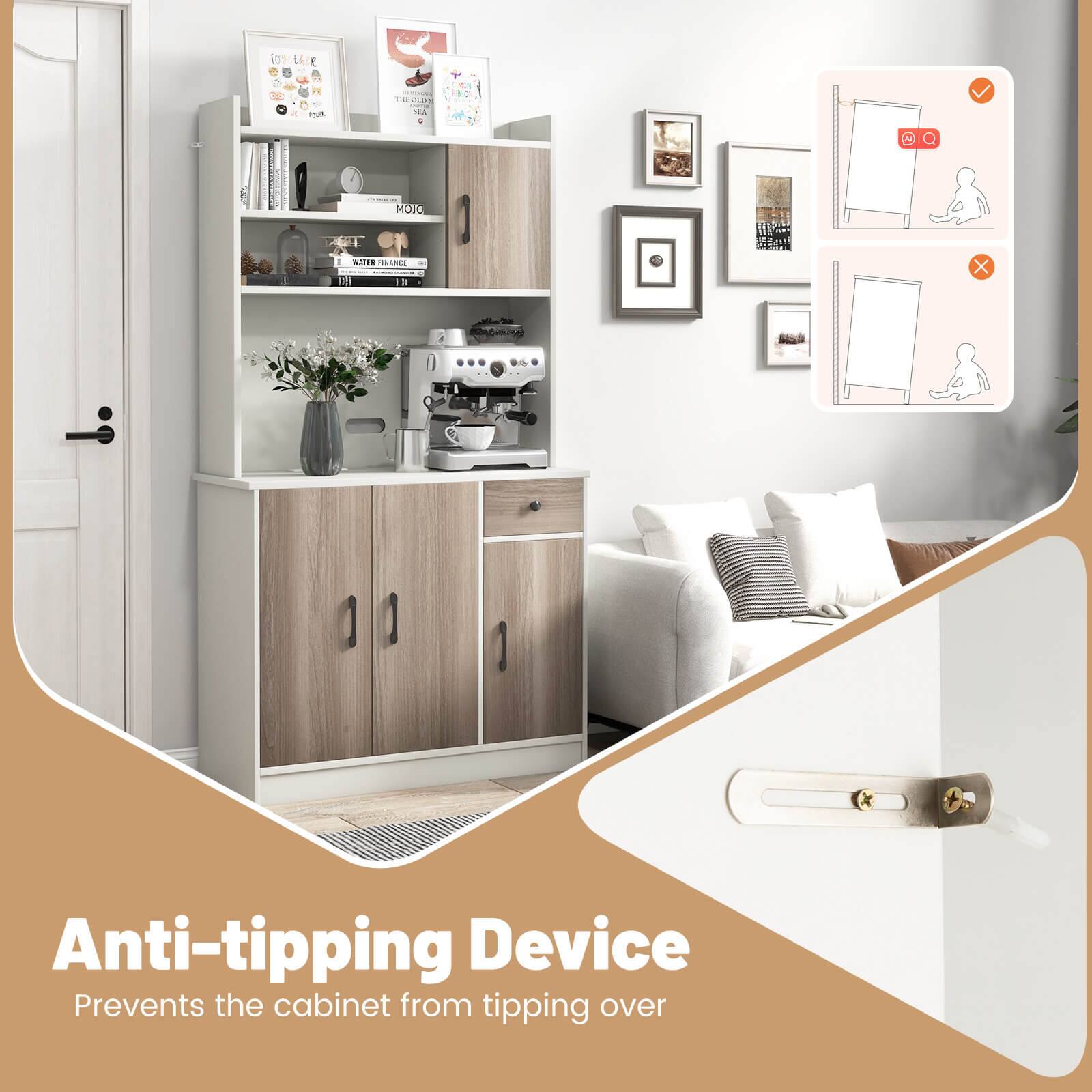 Anti-tipping Device: Prevents the cabinet from tipping over.