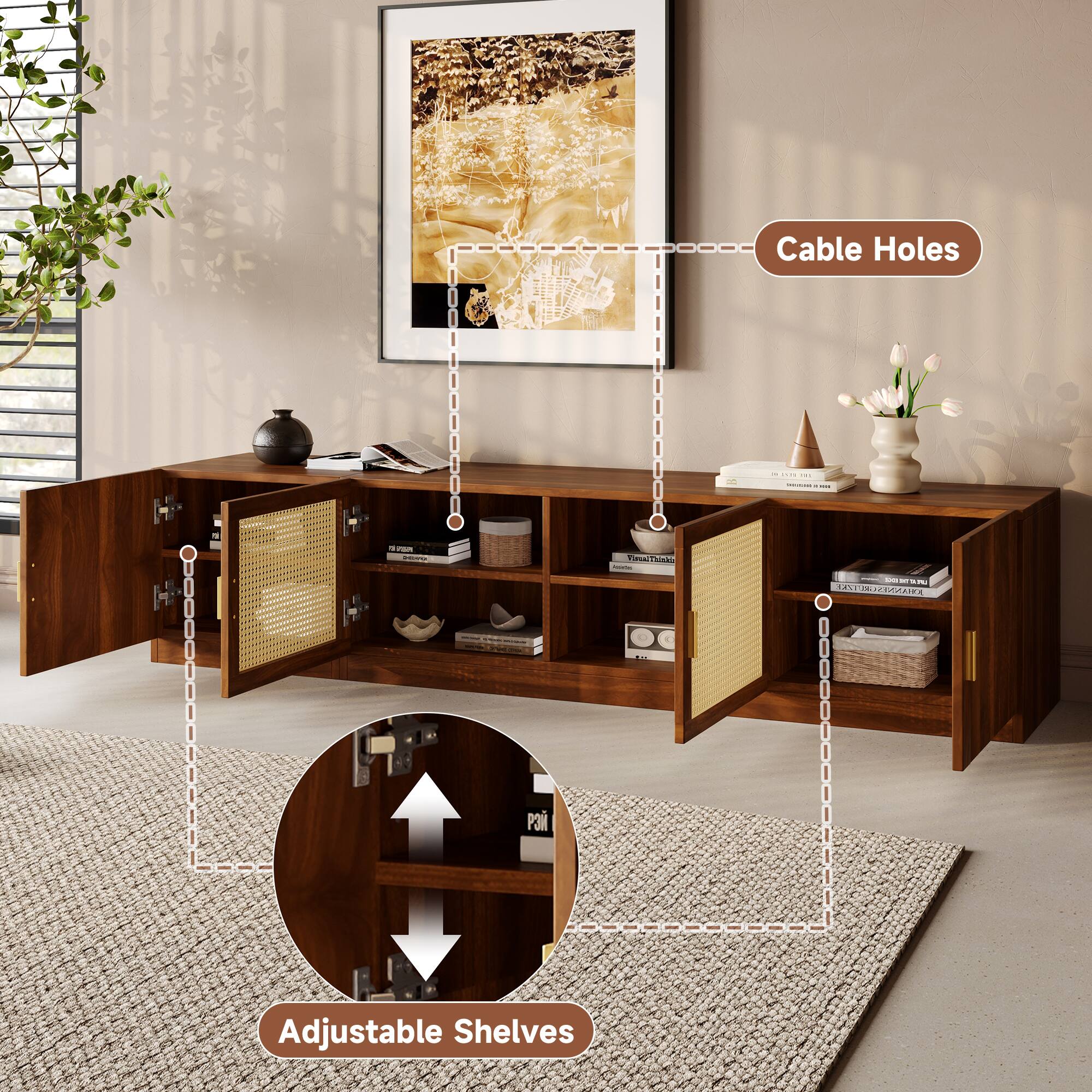 Cable Holes

- 2019 18% CHAMP -
Fatur SHIDAYS
FirmiThish ANPICK
DEL 97 97 FU JOWANNESGRUTZKE 0

Adjustable Shelves