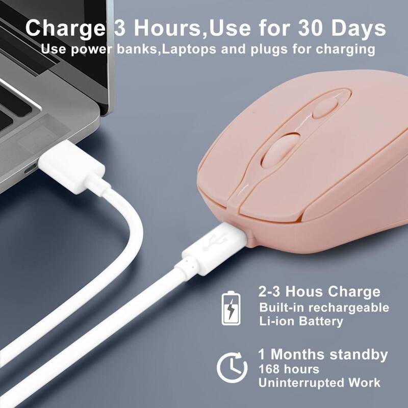 Charge 3 Hours, Use for 30 Days  
Use power banks, Laptops and plugs for charging  

2-3 Hours Charge  
Built-in rechargeable Li-ion Battery  

1 Month standby  
168 hours Uninterrupted Work