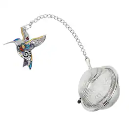 Ganz - Hummingbird Charming Zinc Metal Mesh Tea Infuser Ball with Enameling For Loose Leaf Tea Reusable
