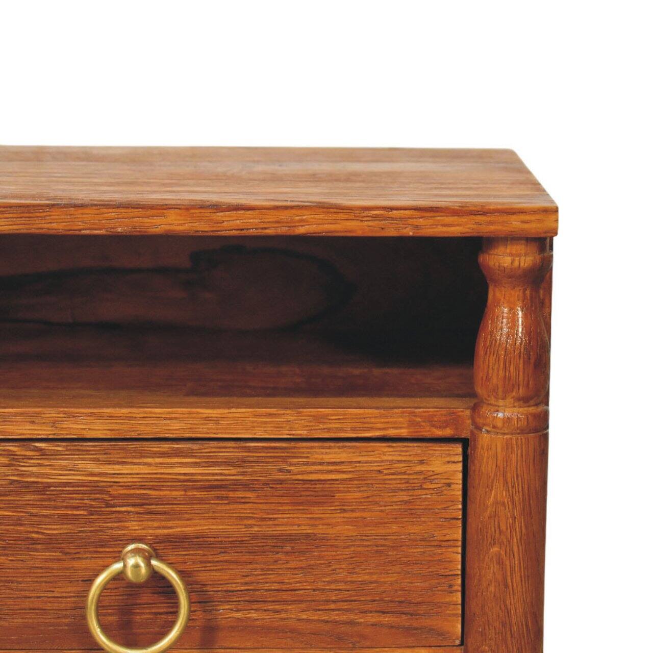 Alt View 5. Artisan Furniture - Artisan Furniture Solid Wood Turned Pillar Wall Nightstand - Brown.