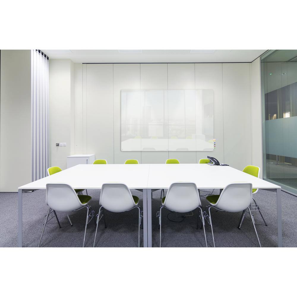 Left. Ghent - Ghent 2'x3' Harmony Frosted Glass Board - Radius Corners - 4 Markers and Eraser - Frosted.