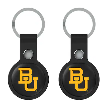 Front. Keyscaper - Black Baylor Bears Two-Pack AirTag Holders - No Size - Black.