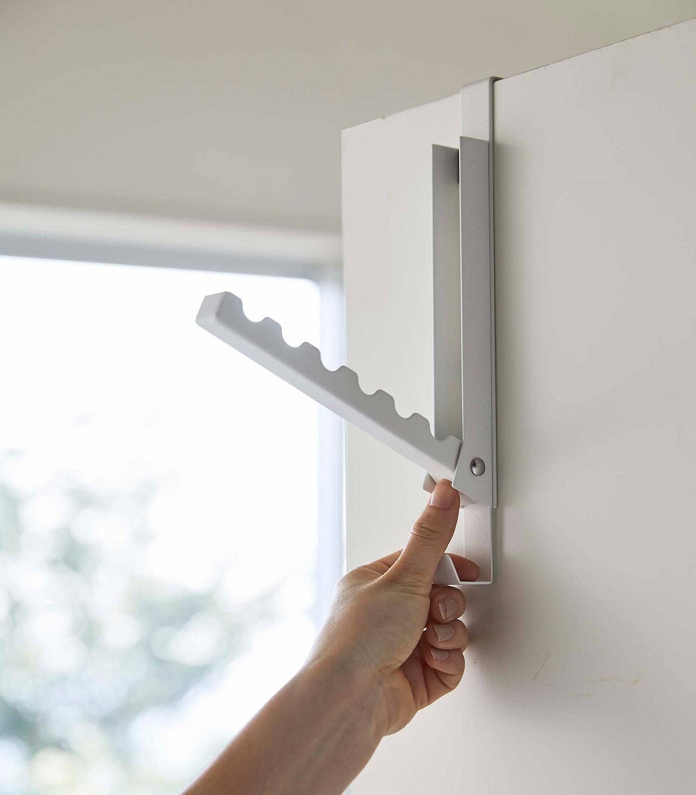 Alt View 10. Yamazaki Home - Over-the-Door Hook - Steel - White.