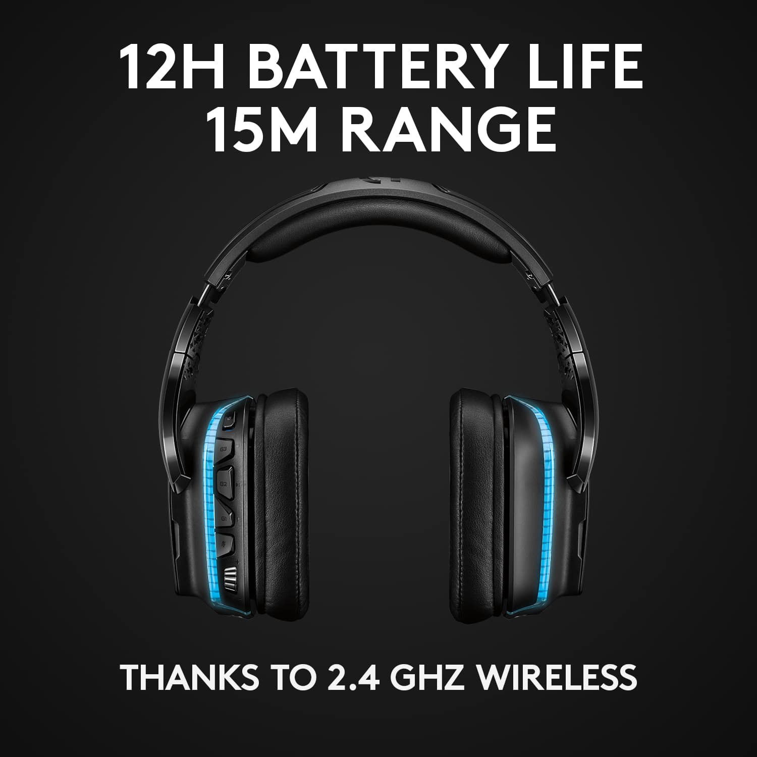 12H BATTERY LIFE 15M RANGE : THANKS TO 2.4 GHZ WIRELESS