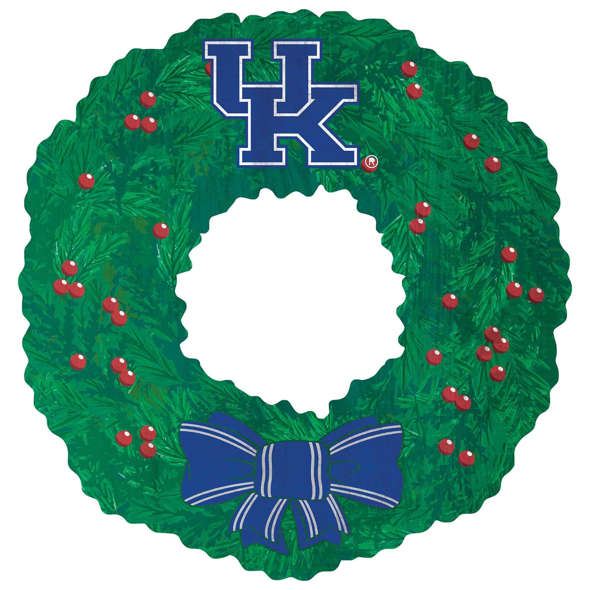 Front. Fan Creations - Kentucky Wildcats 16'' Team Wreath Sign - Green.