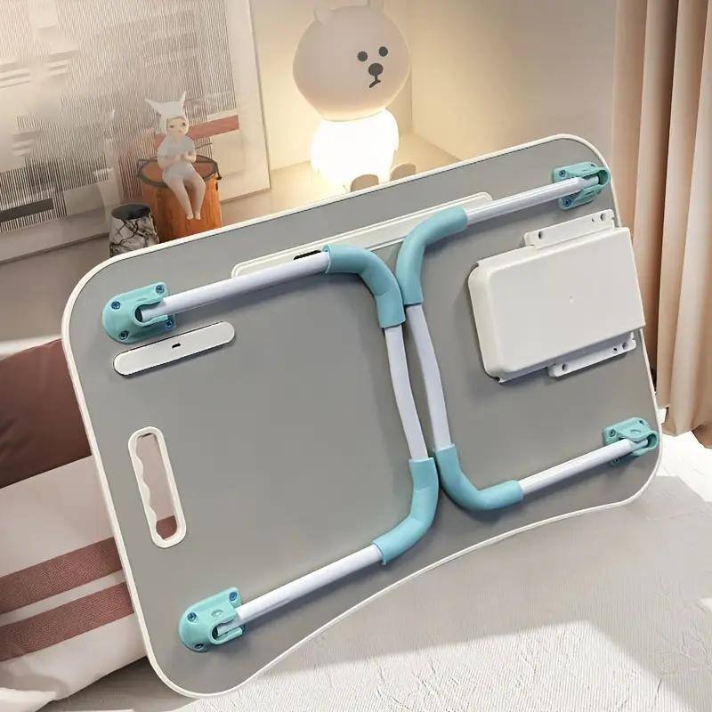 Back. Furno Fusion - Blue Portable Foldable Laptop Bed Desk with 4 USB Ports,Cooling Fan, LED Light,Storage Drawer and Cup Holder.