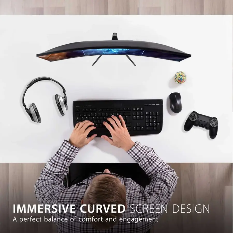 Alt View 16. ViewSonic - VX2718-PC-MHD 27" LCD Curved FHD Adaptive Sync Gaming Monitor (DisplayPort and HDMI) - Black.