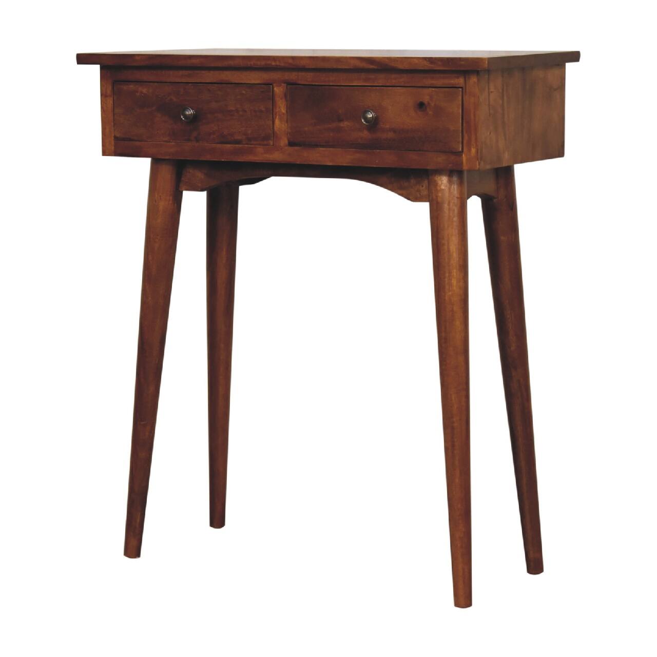 Angle. Artisan Furniture - Artisan Furniture Solid WoodMini Chestnut Hallway Console - Brown.