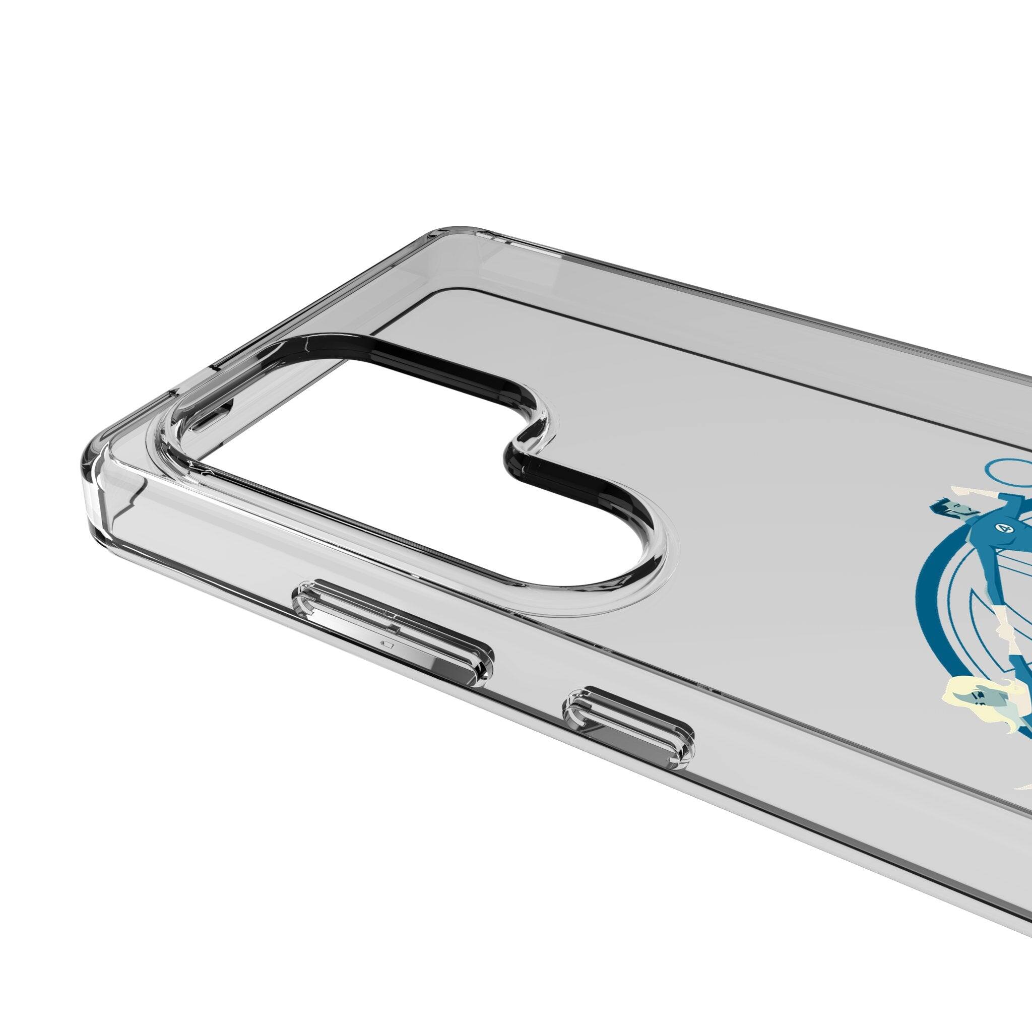 Left. Keyscaper - Marvel Badge Clear Phone Case - Samsung Galaxy S24 Ultra - Fantastic Four 3.