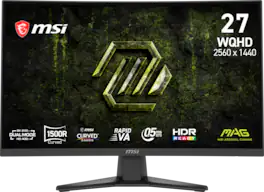 MSI - MAG 275CQDF X24 27" QHD Curved Rapid VA LED 240Hz 0.5ms Gaming Monitor with FreeSync Premium and HDR Ready (HDMI, DP) - Black