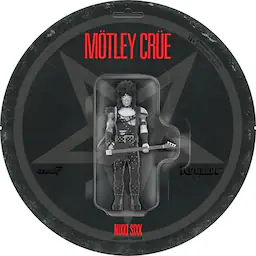 Motley Crue - Super7 - Motley Crue - ReAction Figures Wv2 - Nikki Sixx (Shout At The Devil - Black & - COLLECTIBLES