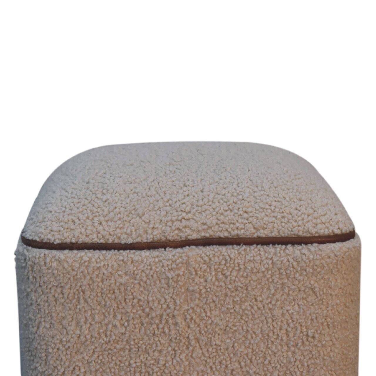 Alt View 1. Artisan Furniture - Artisan Furniture Serenity Footstool with Ball Feet, Beige and Brown - Brown.