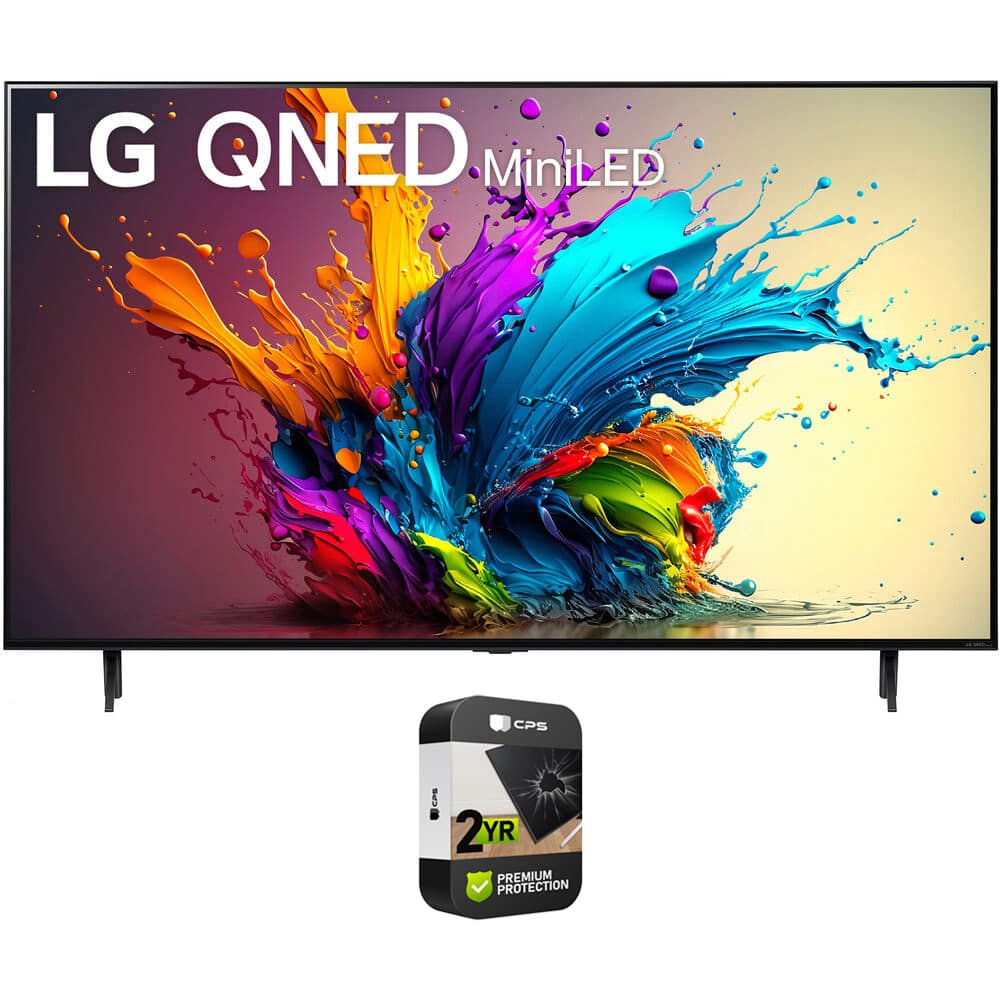 LG - 65" Class QNED90T Series Mini LED 4K HDR Smart TV (2024) + 2 Year Extended Warranty Protection Plan Bundle