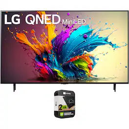LG - 65" Class QNED90T Series Mini LED 4K HDR Smart TV (2024) + 2 Year Extended Warranty Protection Plan Bundle