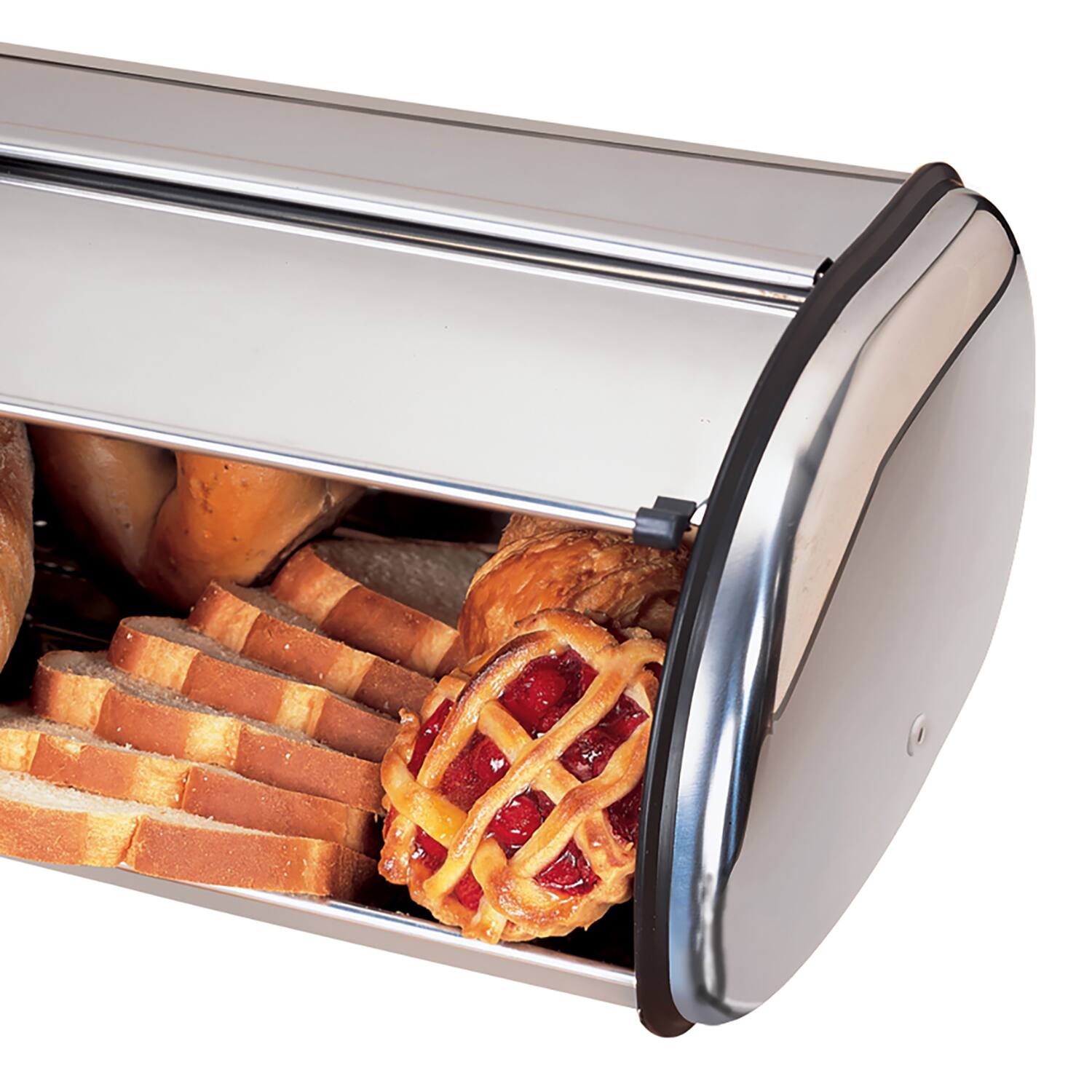 Left. Pantrymate - Bread Box Stainless Steel - Steel.