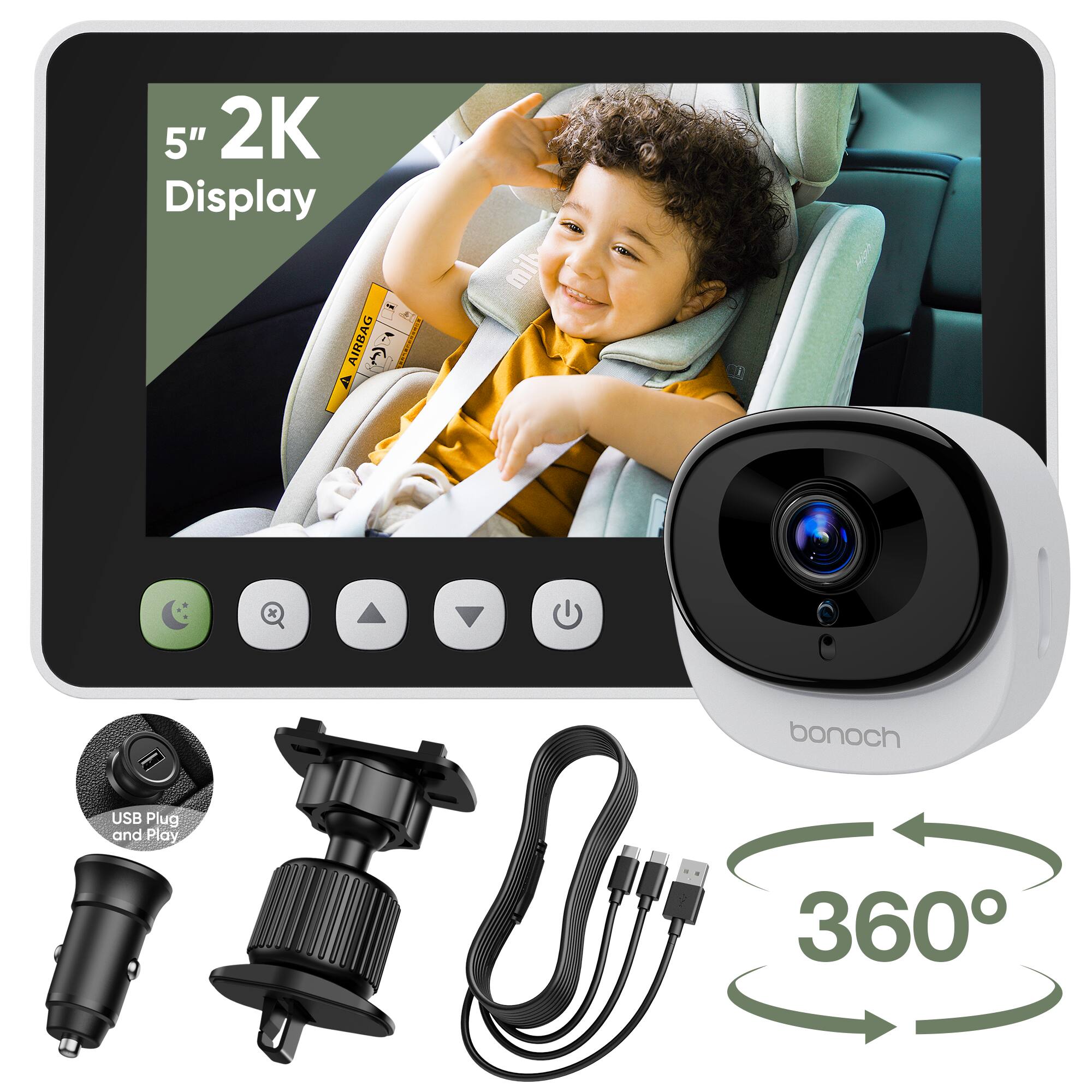 5" 2K Display  
AIRBAG  
bonoch  
USB Plug and Play  
360°