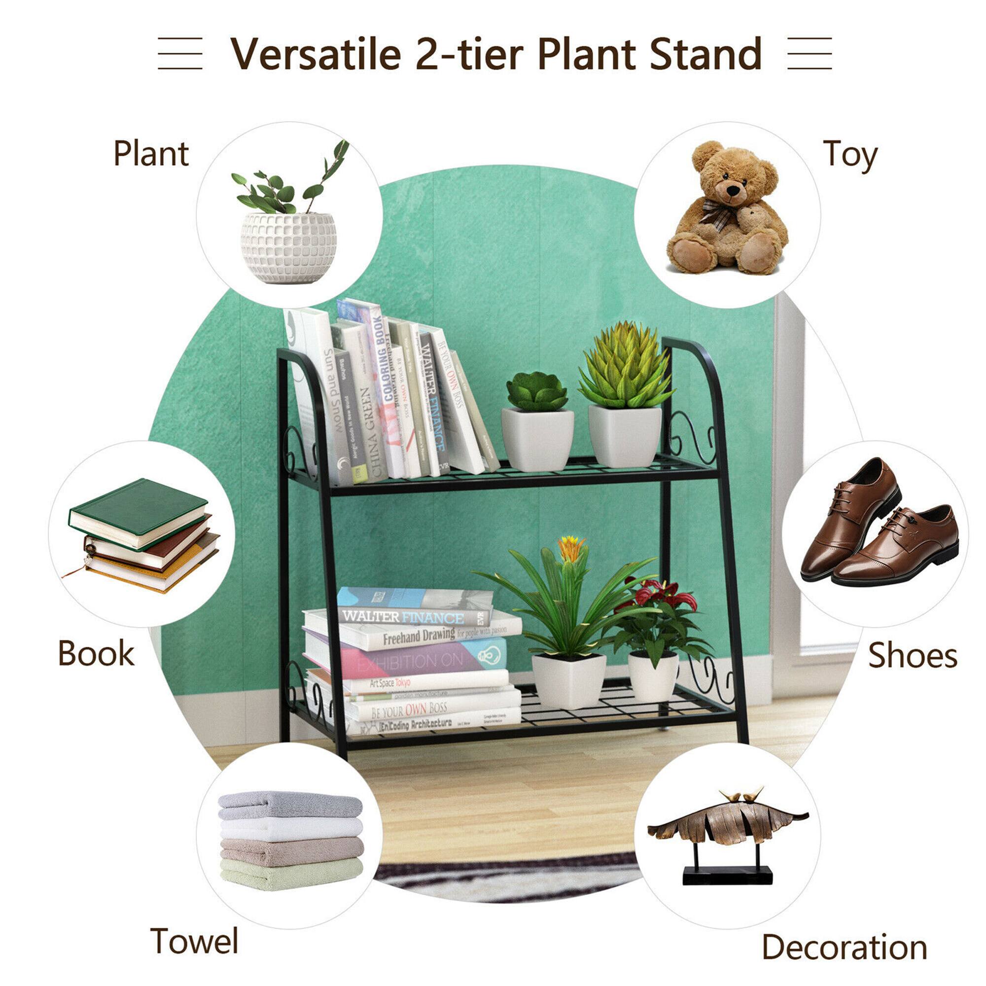 Versatile 2-tier Plant Stand

Plant  
Toy  
Book  
Shoes  
Towel  
Decoration