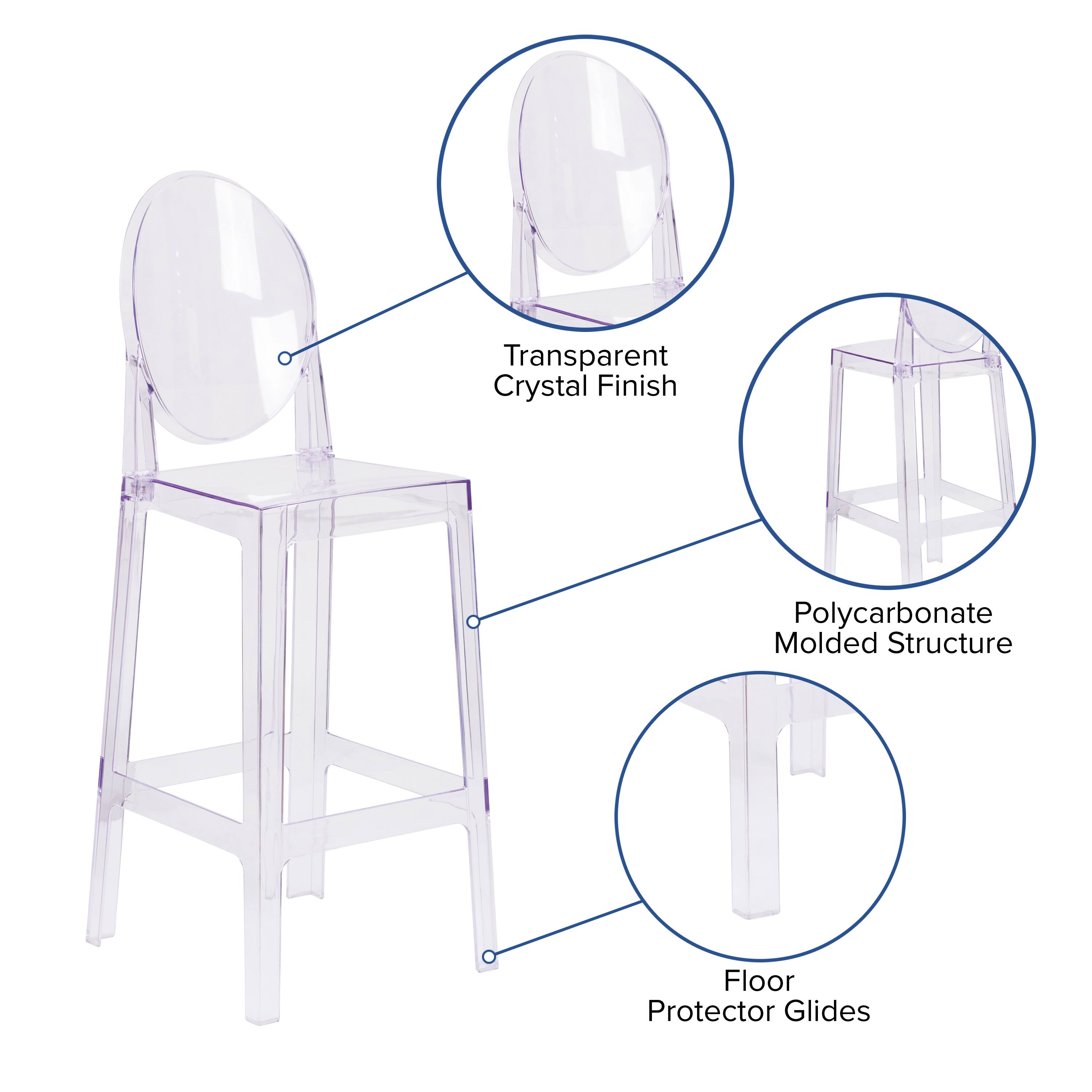 Transparent Crystal Finish Polycarbonate Molded Structure Floor Protector Glides